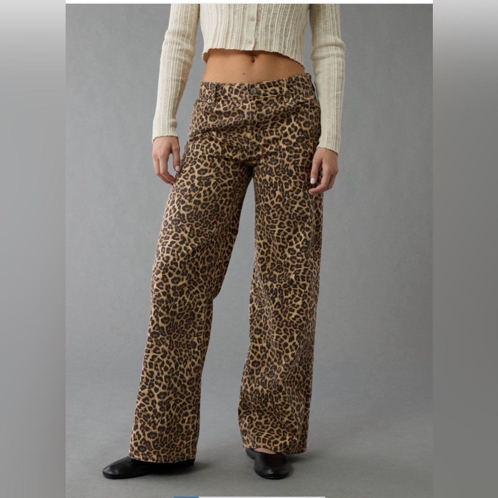 American Eagle Outfitters Leopard Print Jeans